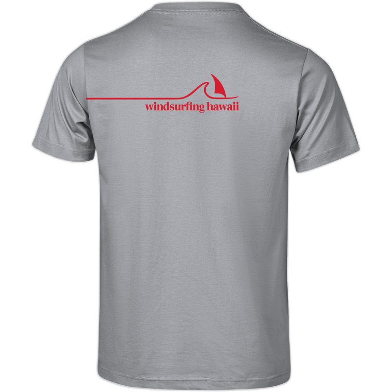 Windsurfing Hawaii Tee Lanikai Text Front Wave Back