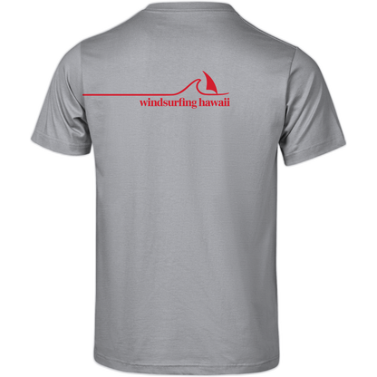 Windsurfing Hawaii Tee Lanikai Text Front Wave Back