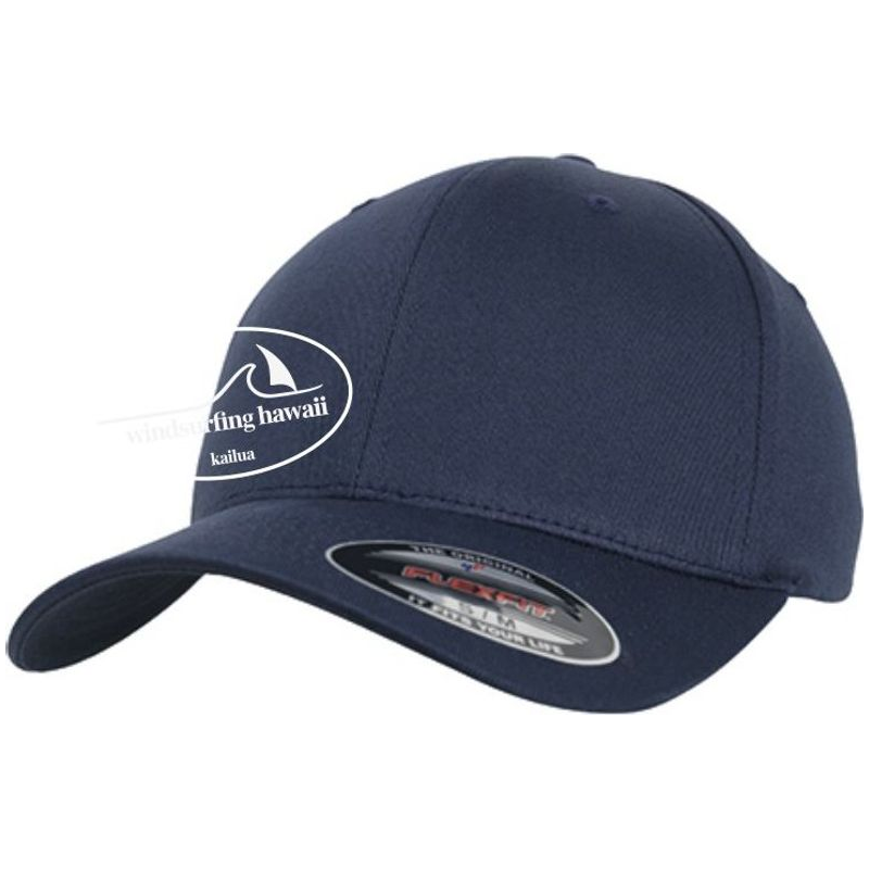 Windsurfing Hawaii Flexfit Cap Ka'ala Oval Logo  Pacific Mountain Blue