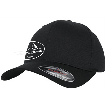 Windsurfing Hawaii Flexfit Cap Ka'ala Oval Logo  Midnight Tide Black