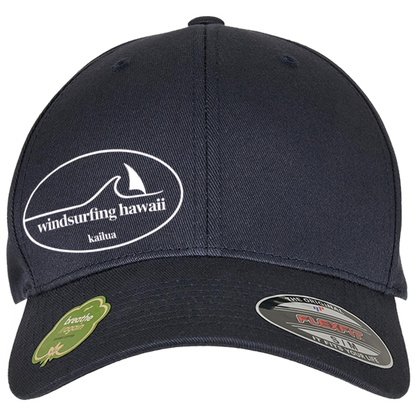 Windsurfing Hawaii Flexfit Cap Ka'ala Oval Logo  Deep Ocean Navy