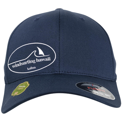 Windsurfing Hawaii Flexfit Cap Ka'ala Oval Logo  Pacific Mountain Blue