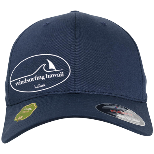 Windsurfing Hawaii Flexfit Cap Ka'ala Oval Logo  Pacific Mountain Blue