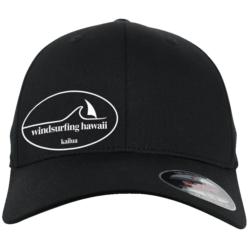 Windsurfing Hawaii Flexfit Cap Ka'ala Oval Logo  Midnight Tide Black