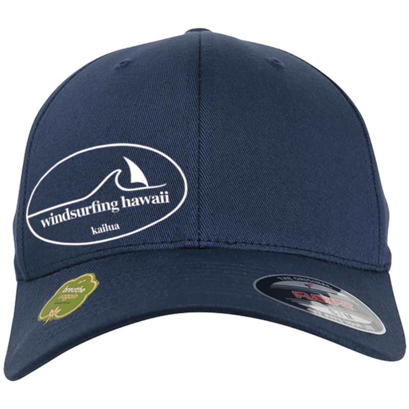 Windsurfing Hawaii Flexfit Cap Ka'ala Oval Logo  Pacific Mountain Blue