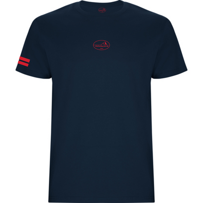 Waikiki Classic Wave Logo Oval Front  Deep Ocean Navy