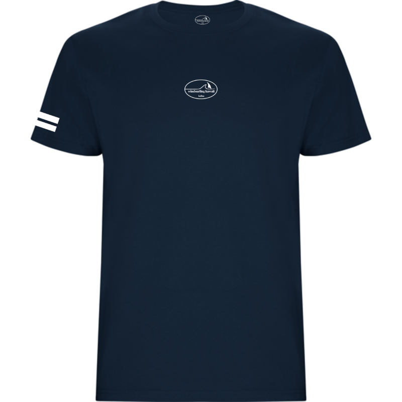 Waikiki Classic Wave Logo Oval Front  Deep Ocean Navy