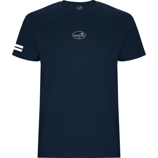 Waikiki Classic Wave Logo Oval Front  Deep Ocean Navy