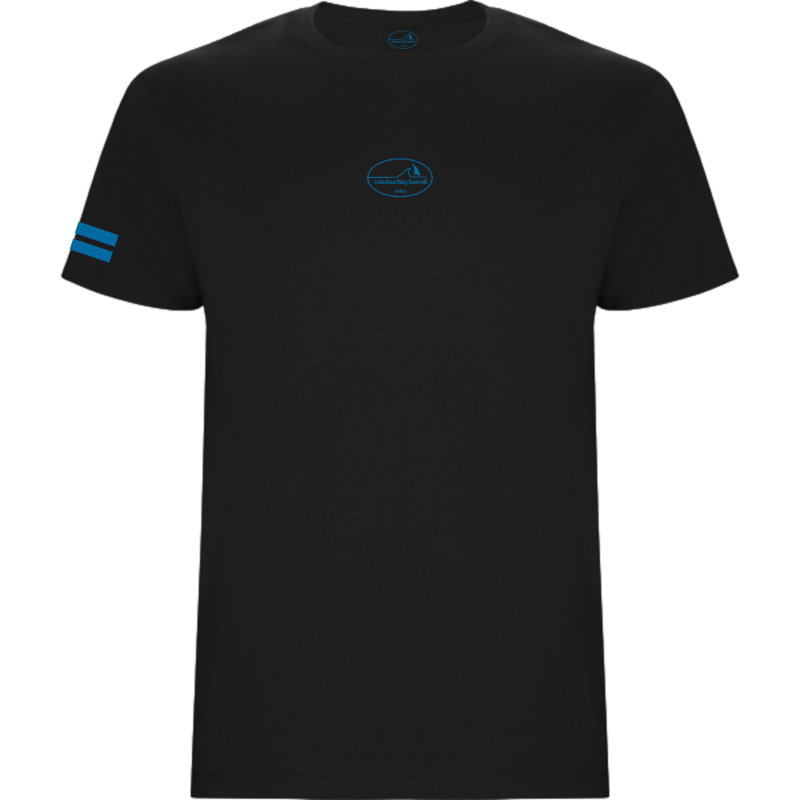 Waikiki Classic Wave Logo Oval Front  Midnight Tide Black