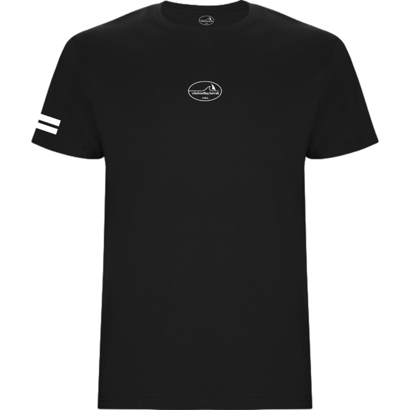 Waikiki Classic Wave Logo Oval Front  Midnight Tide Black