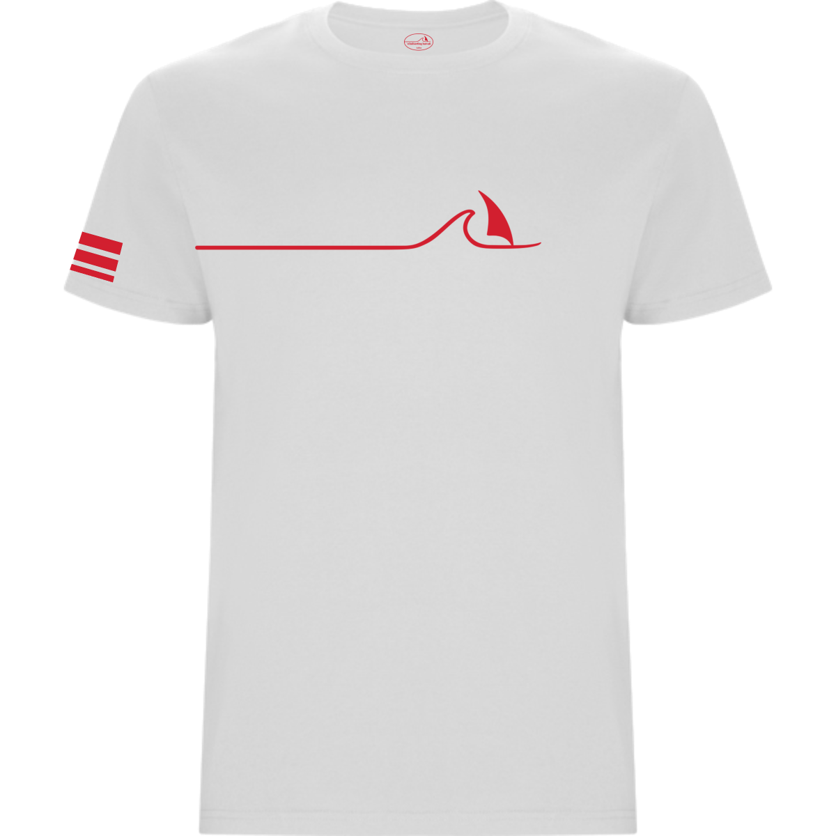 Windsurfing Hawaii Tee Waikiki Wave Logo on Chest